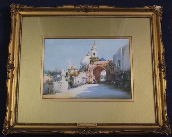 § Noel Henry Leaver (1889-1951) An archway in Morocco, 10 x 14in.